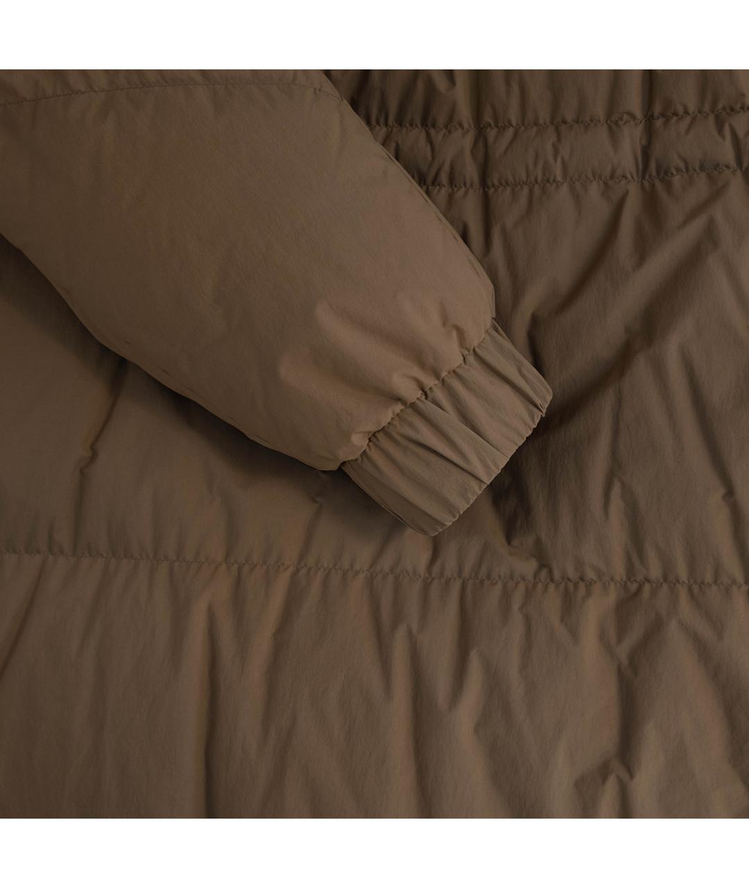 MONCLER Бежевый полиамидовый пуховик, фото 5