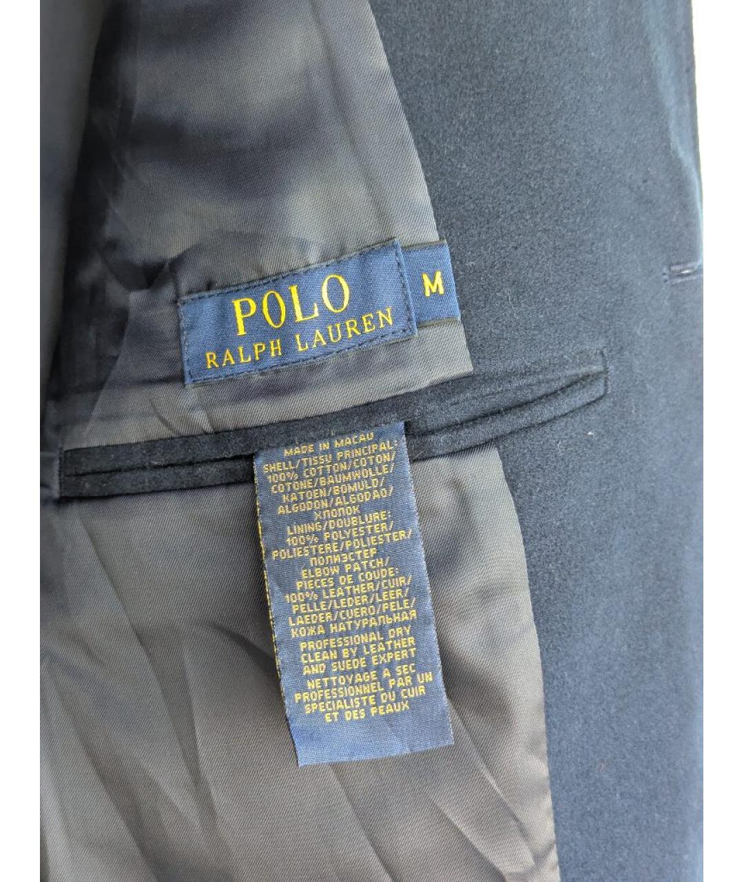 POLO RALPH LAUREN Темно-синий хлопковый пиджак, фото 5