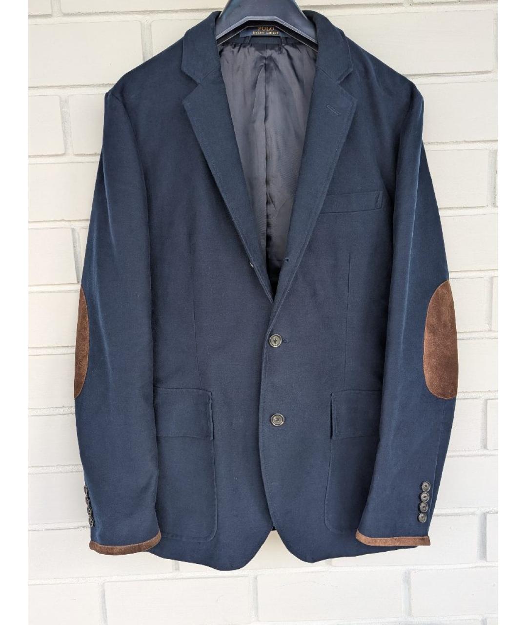 POLO RALPH LAUREN Темно-синий хлопковый пиджак, фото 10