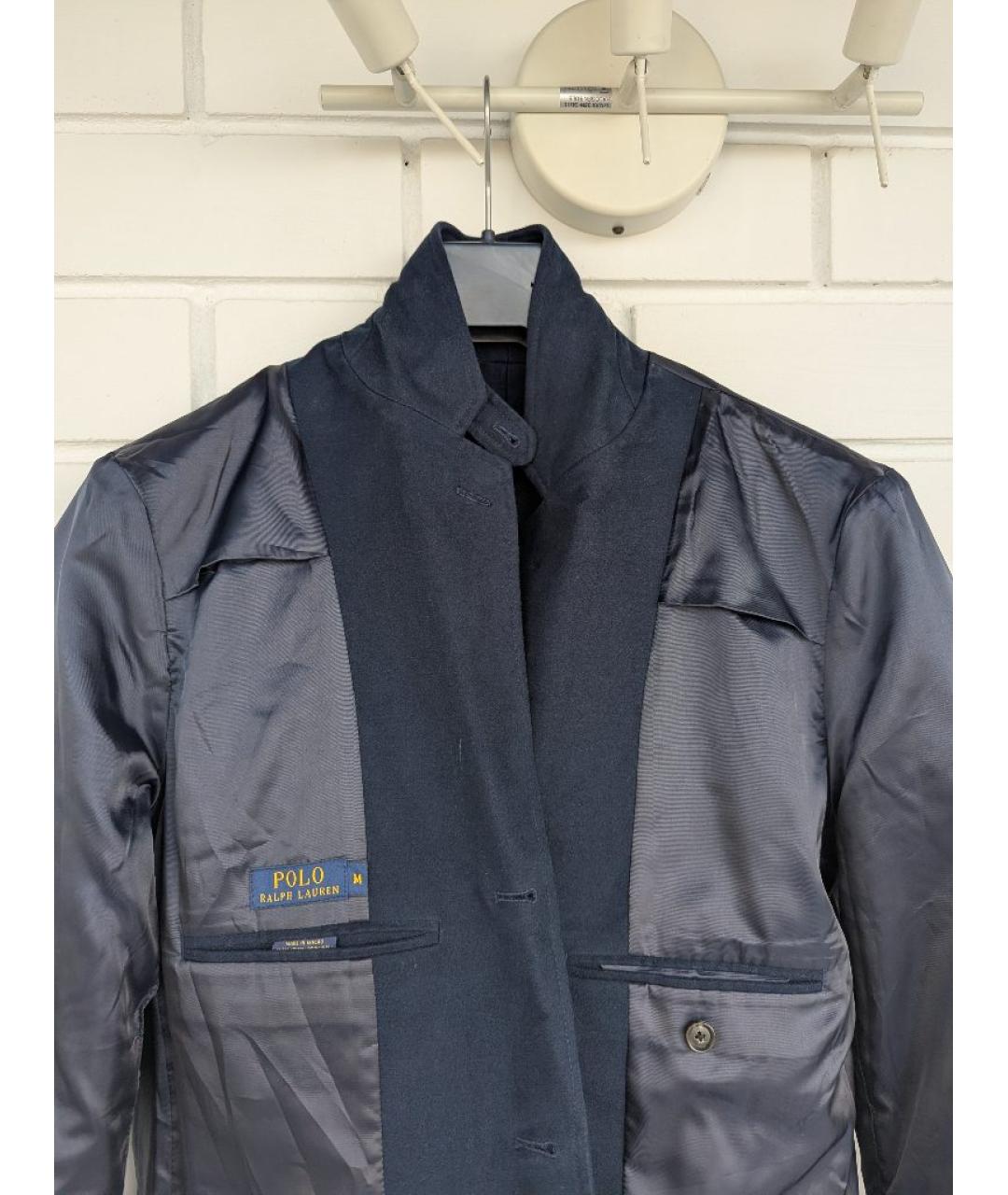 POLO RALPH LAUREN Темно-синий хлопковый пиджак, фото 9