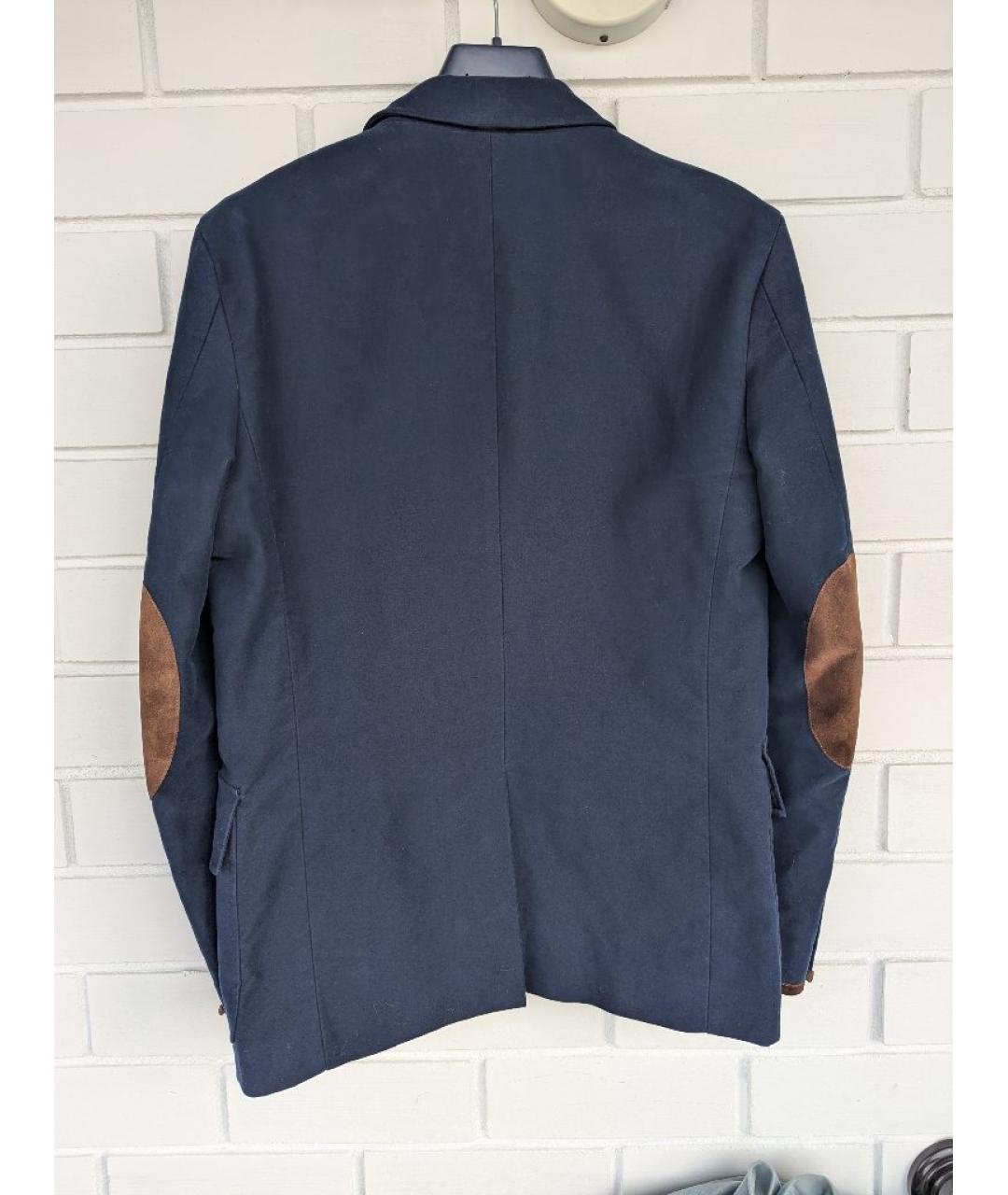 POLO RALPH LAUREN Темно-синий хлопковый пиджак, фото 2