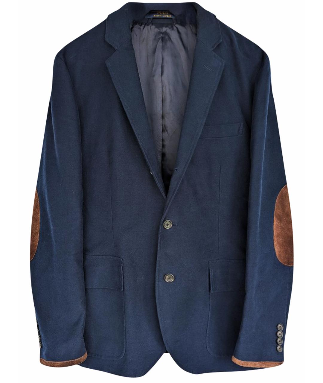 POLO RALPH LAUREN Темно-синий хлопковый пиджак, фото 1