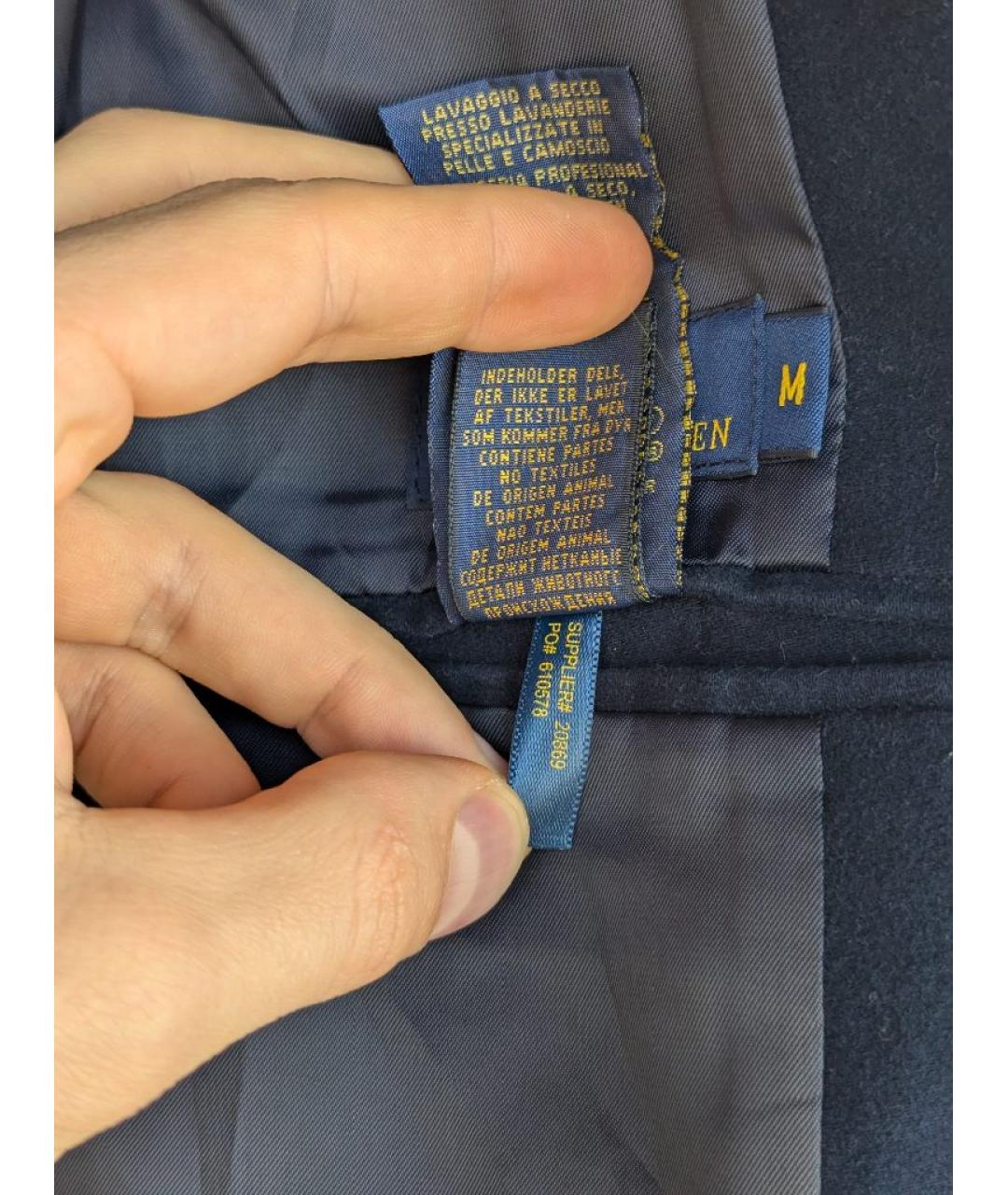 POLO RALPH LAUREN Темно-синий хлопковый пиджак, фото 7