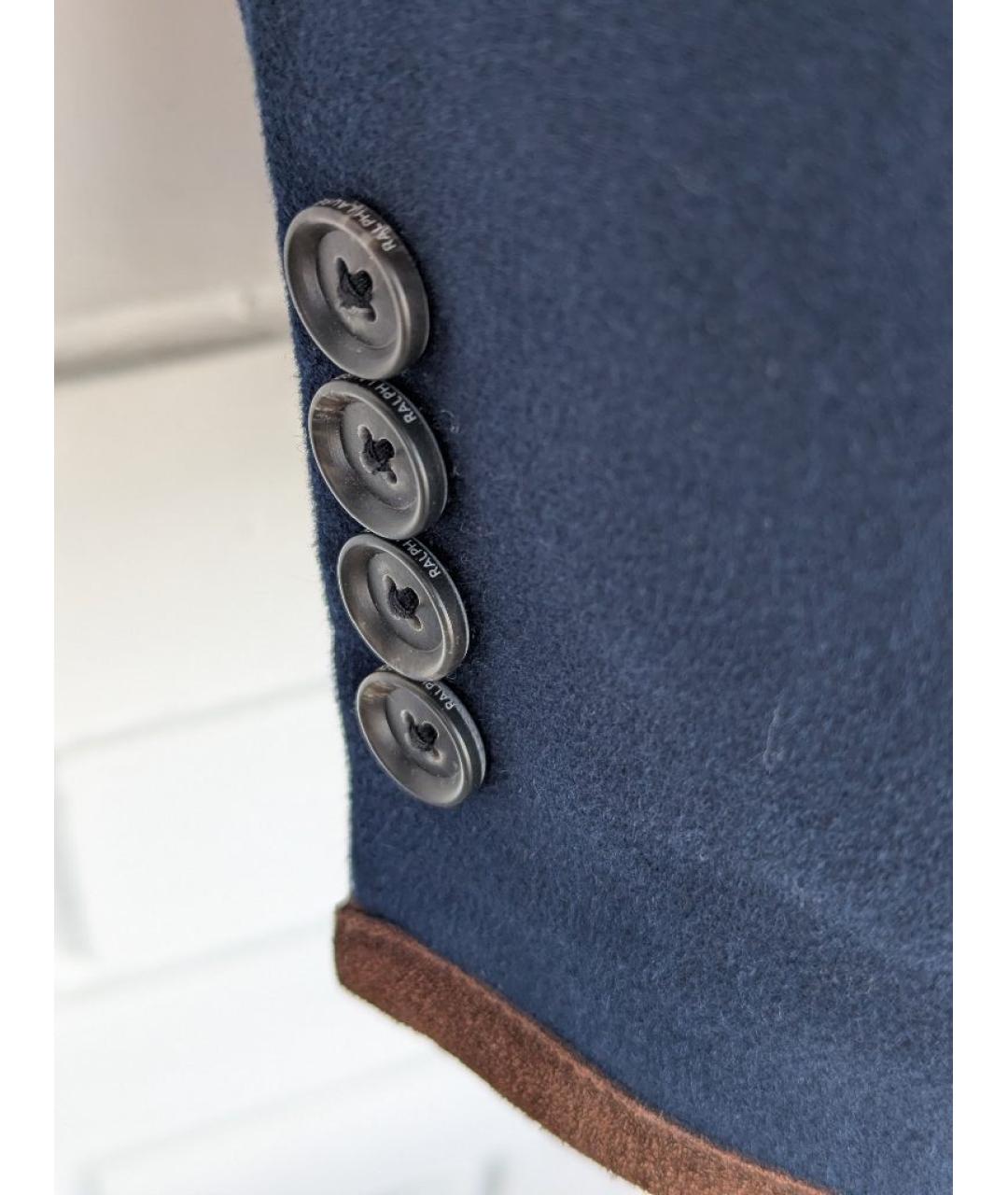 POLO RALPH LAUREN Темно-синий хлопковый пиджак, фото 8