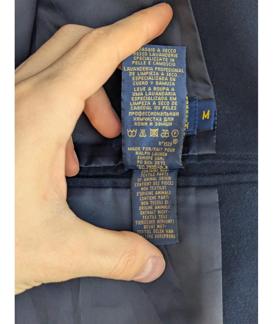 POLO RALPH LAUREN Темно-синий хлопковый пиджак, фото 6