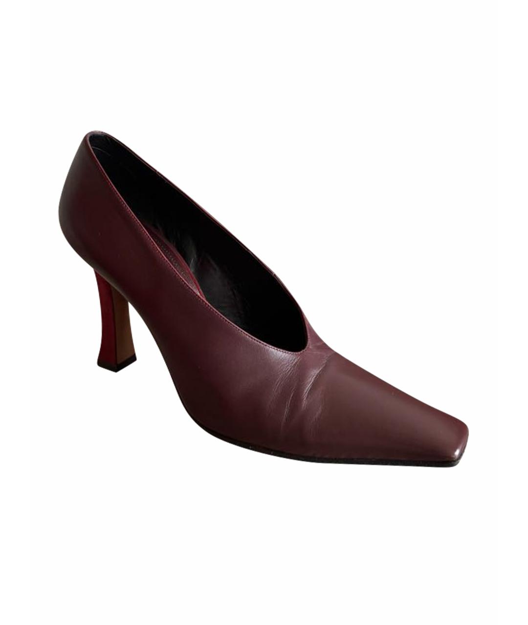 CELINE Бордовые кожаные туфли, фото 1