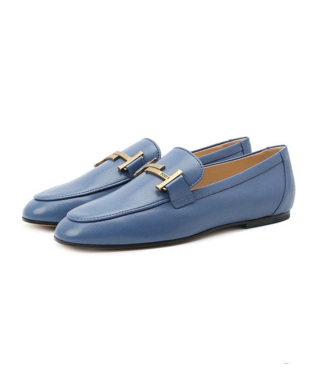 TOD'S Голубые кожаные лоферы, фото 2