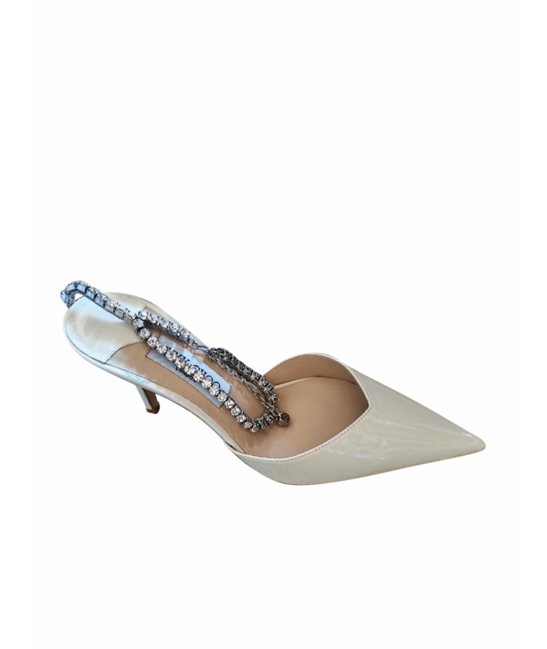 JIMMY CHOO Белые туфли из лакированной кожи, фото 1