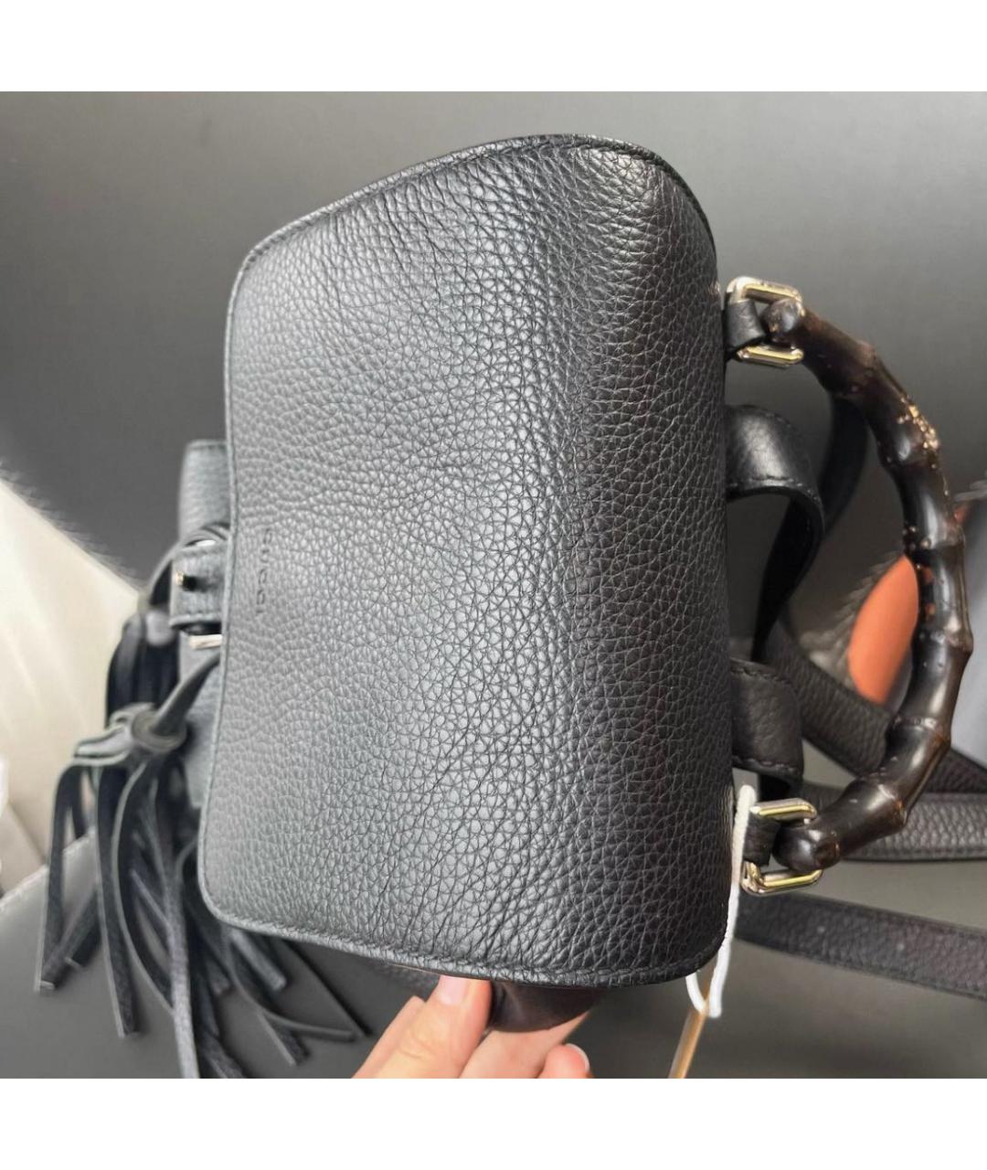 GUCCI Черный кожаный рюкзак, фото 6