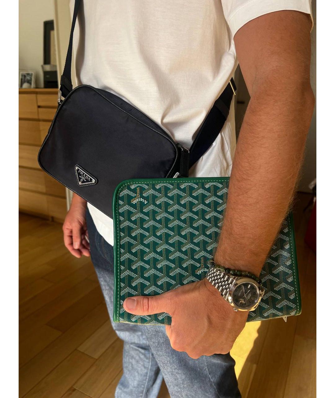 GOYARD Зеленая барсетка, фото 7