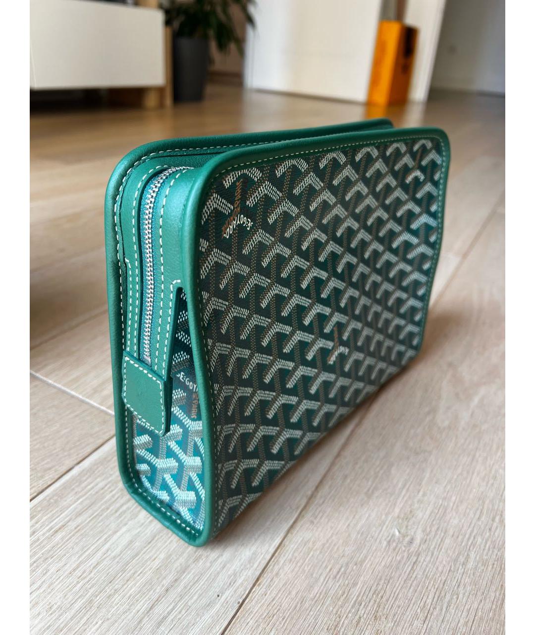 GOYARD Зеленая барсетка, фото 2