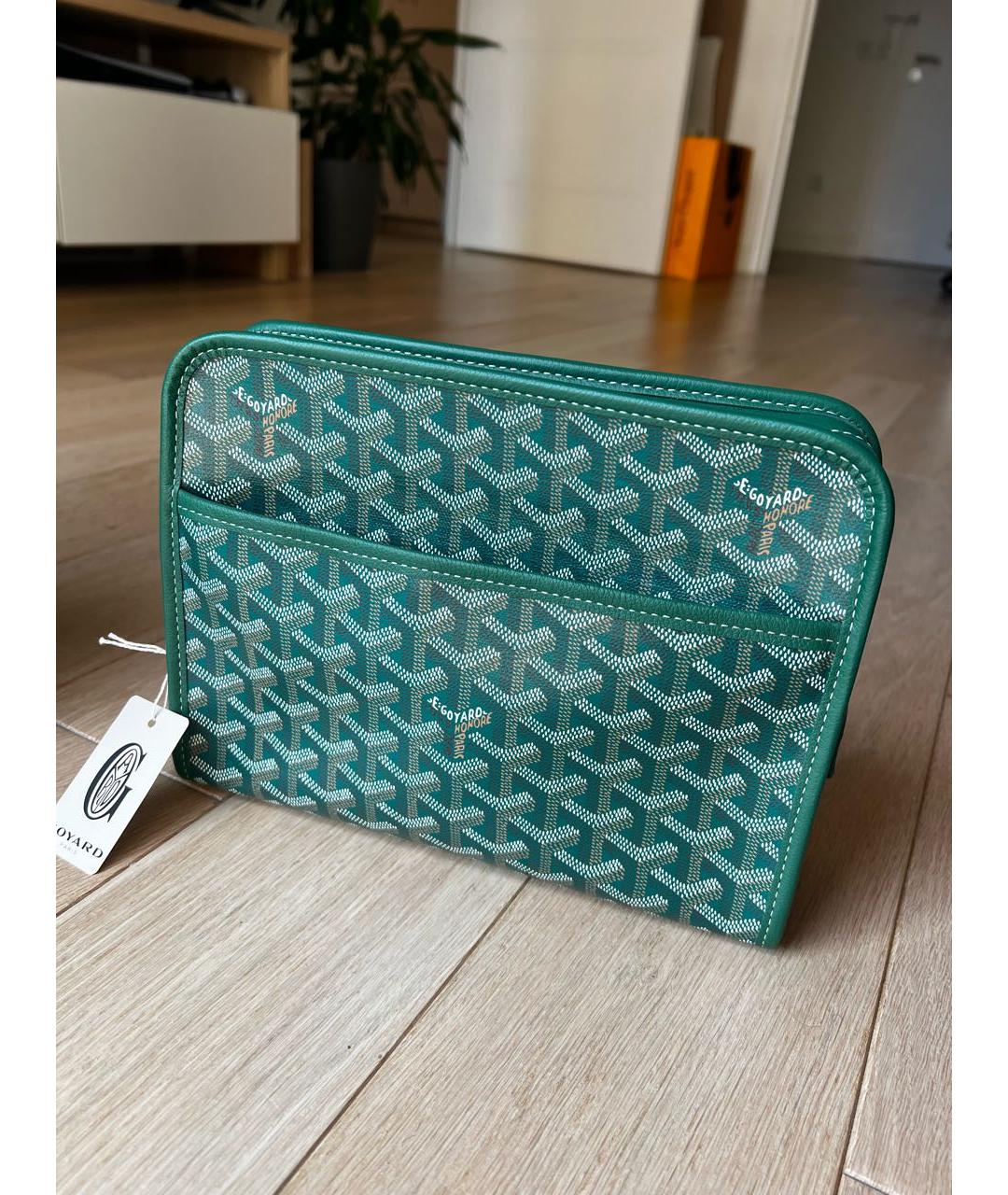 GOYARD Зеленая барсетка, фото 3