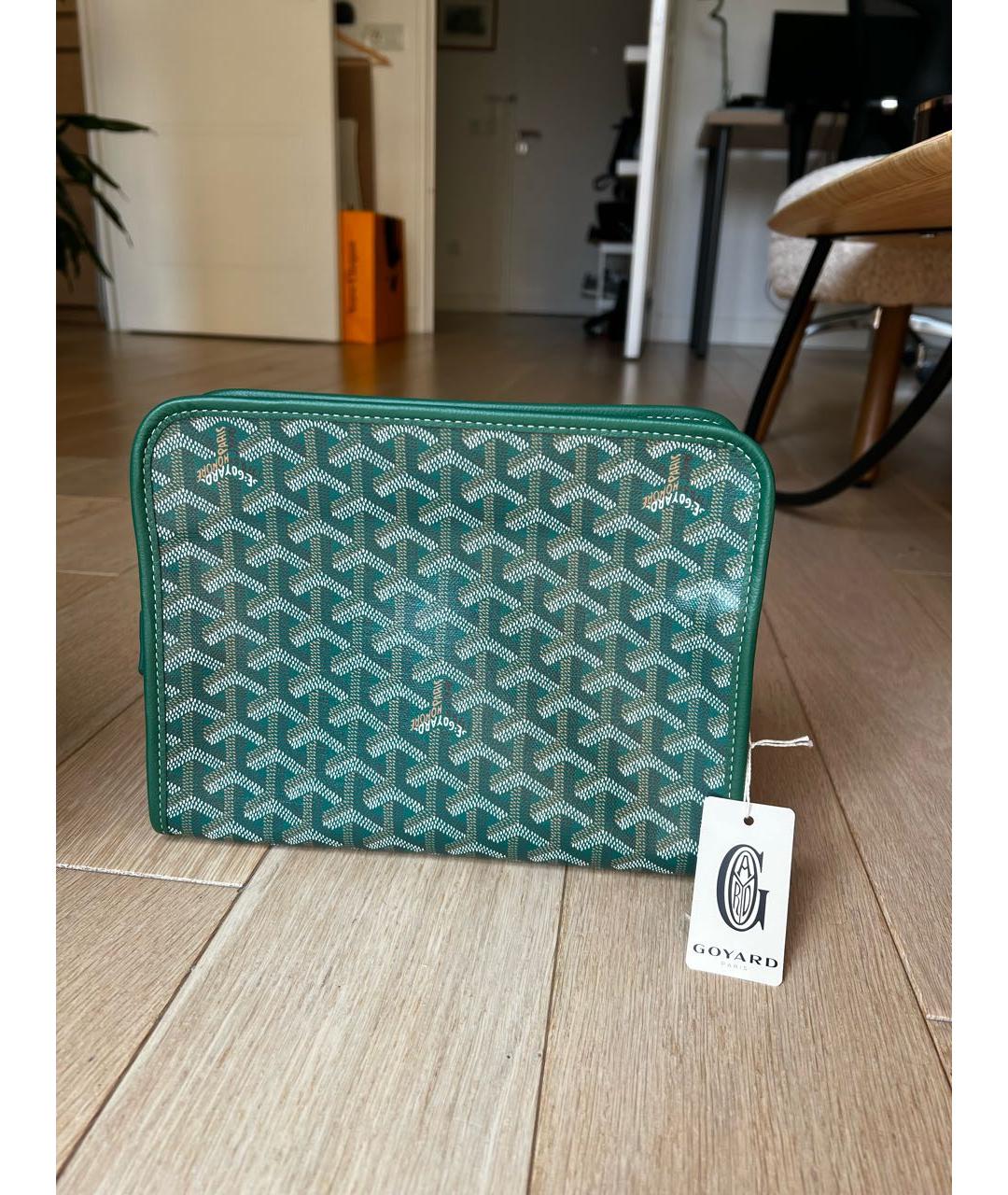 GOYARD Зеленая барсетка, фото 8