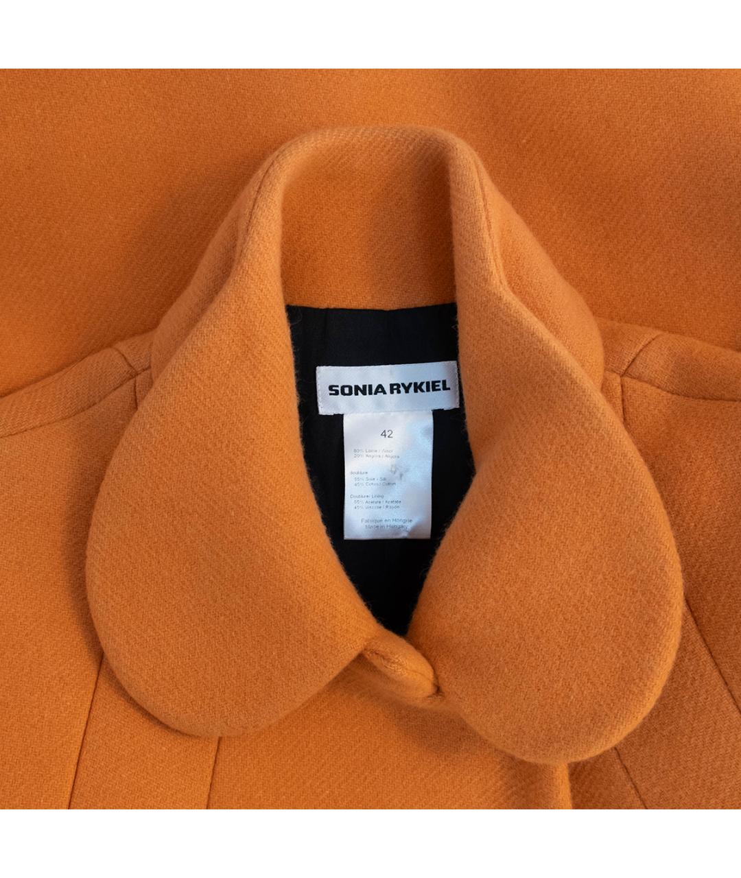 SONIA RYKIEL Оранжевое шерстяное пальто, фото 3