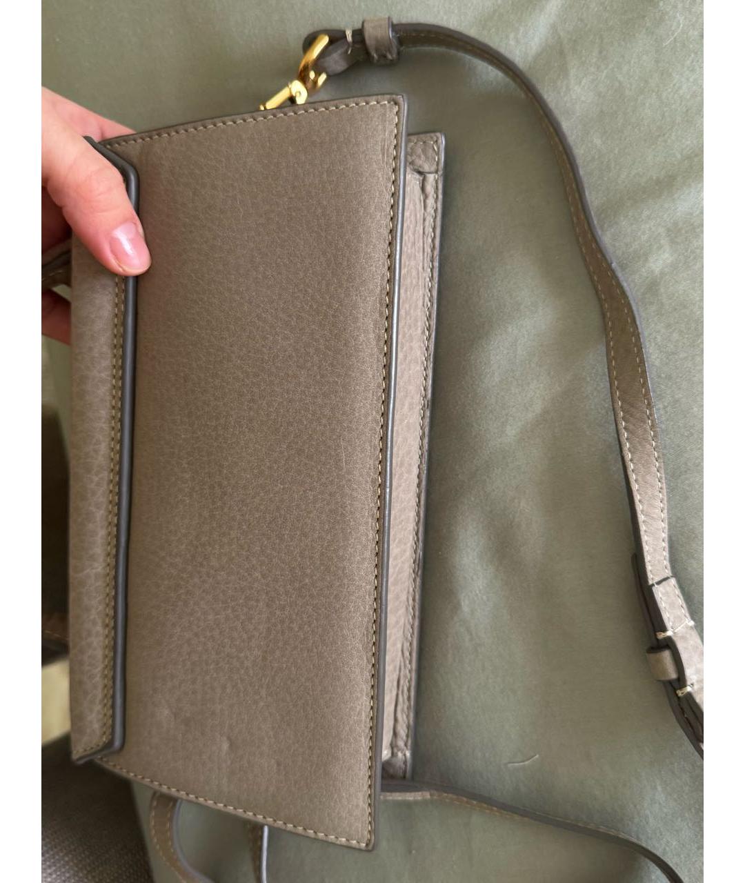 JACQUEMUS Бежевая кожаная сумка с короткими ручками, фото 4