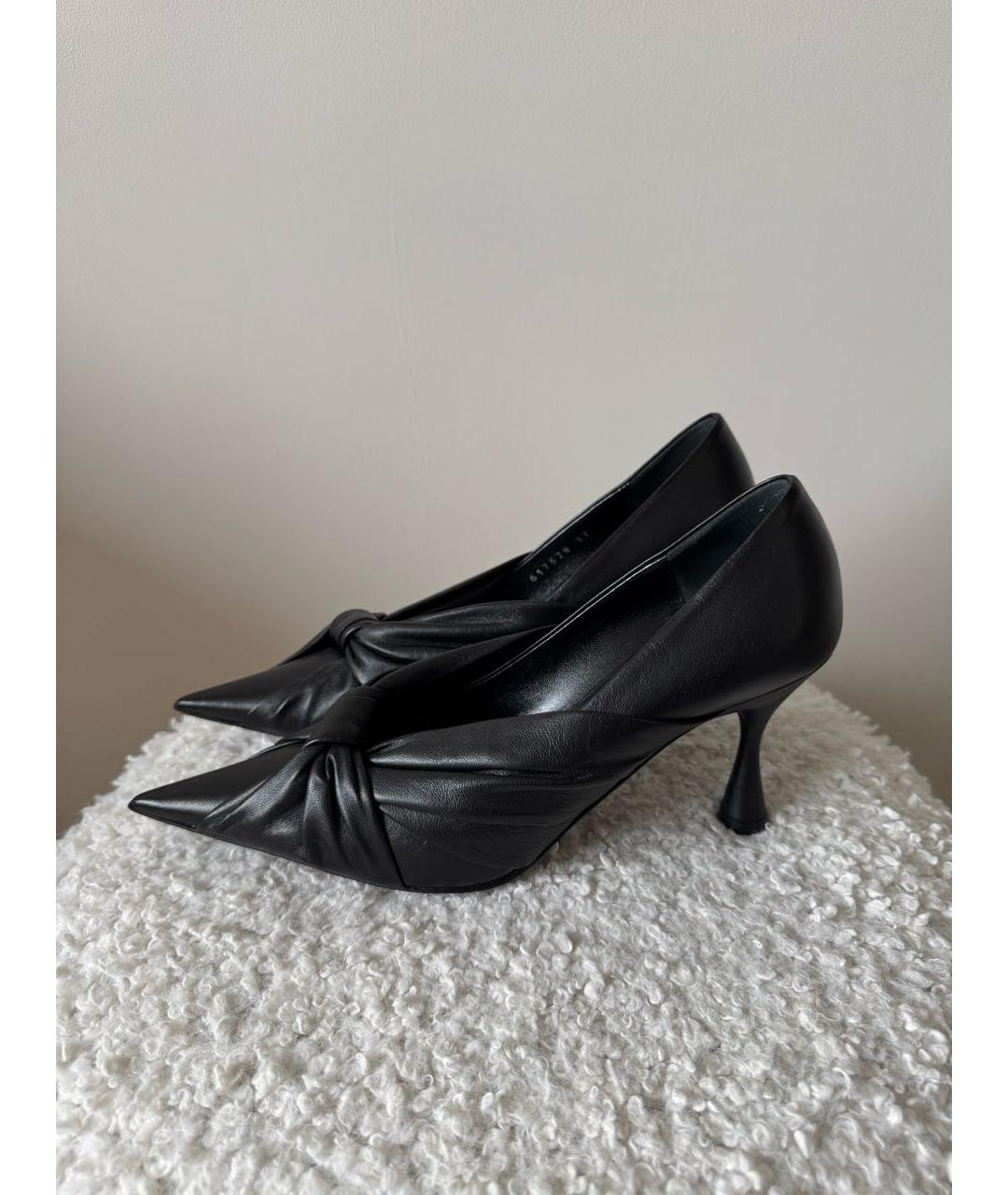 BALENCIAGA Черные кожаные туфли, фото 7