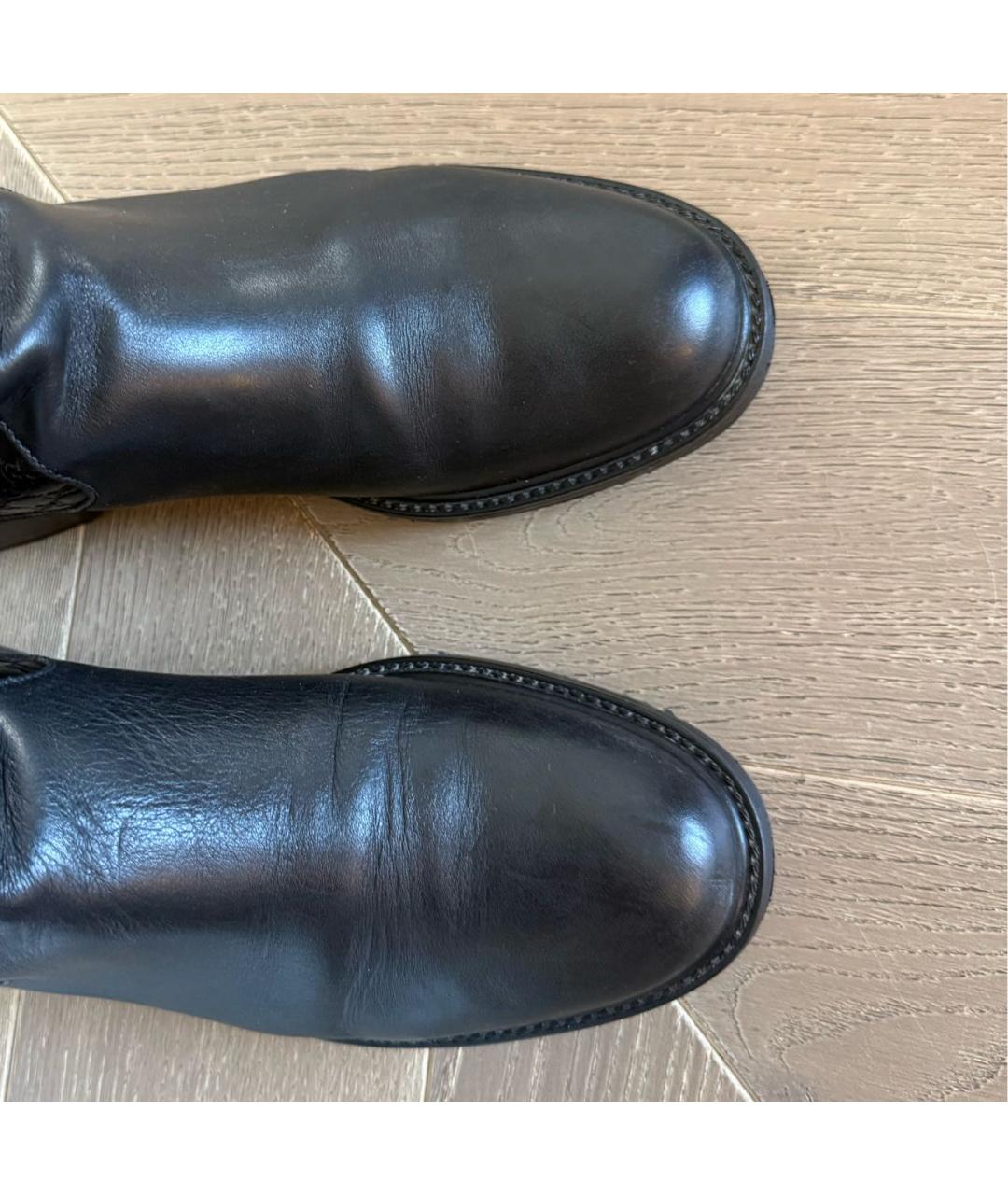 GUCCI Черные кожаные сапоги, фото 3