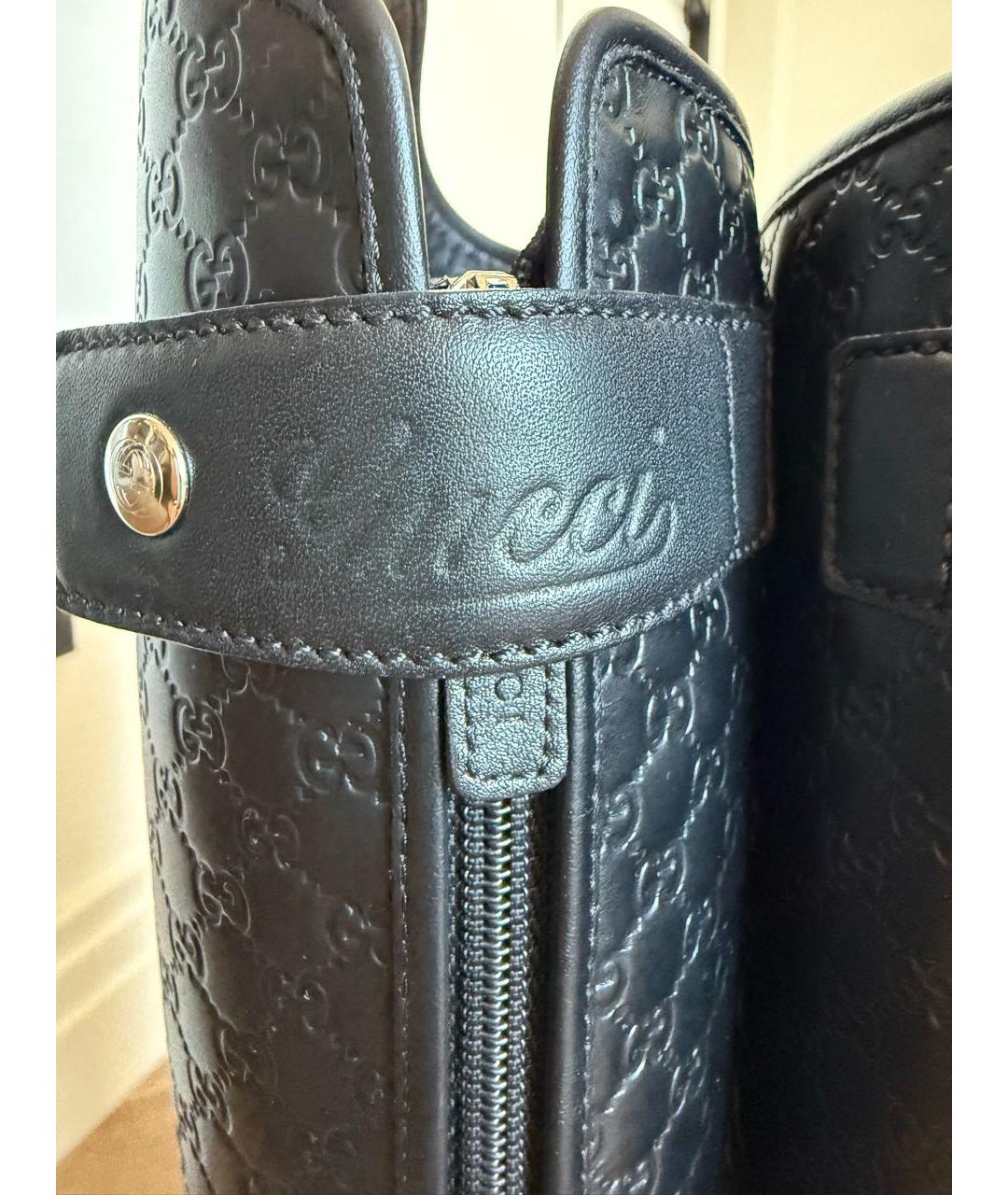 GUCCI Черные кожаные сапоги, фото 5