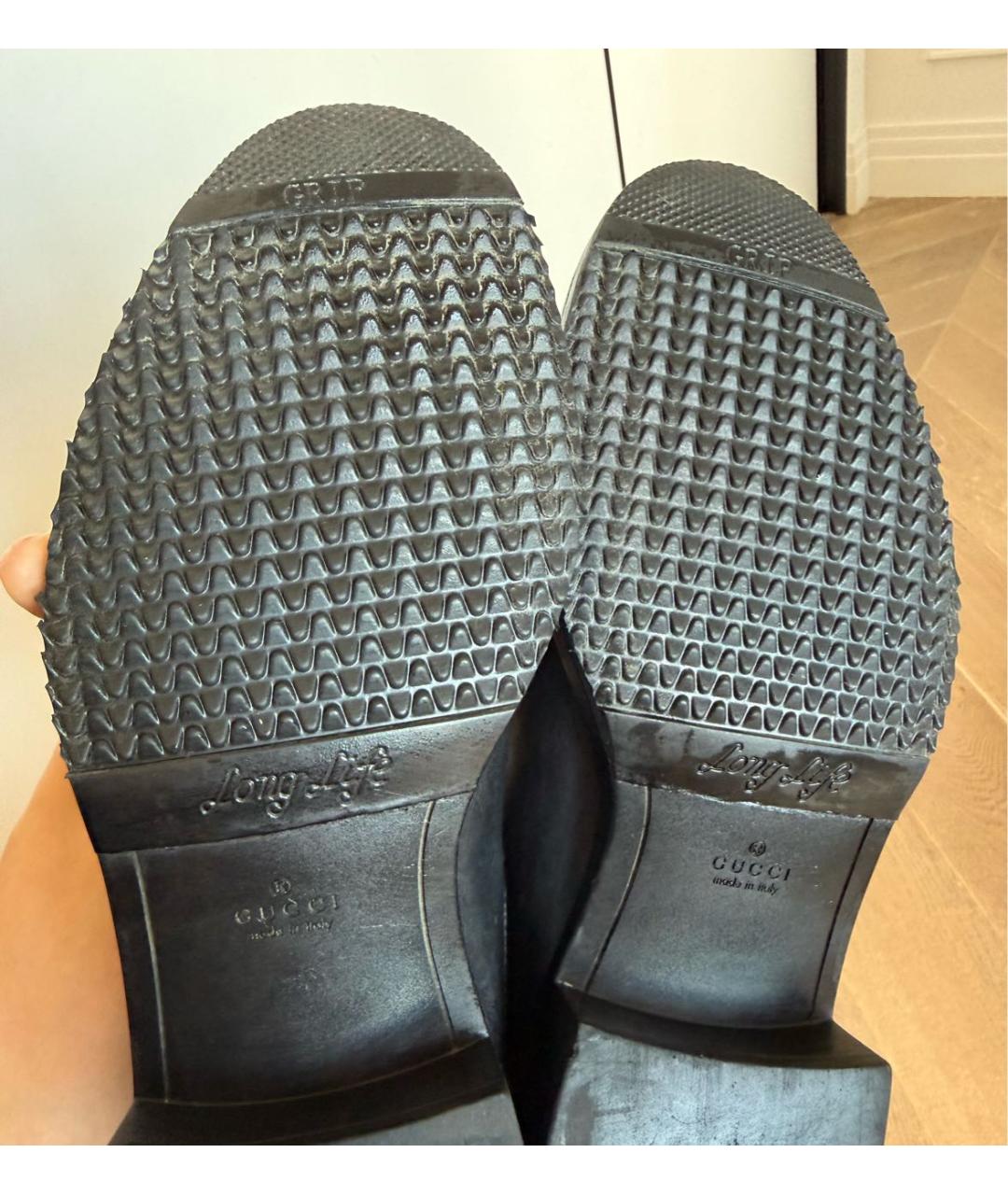 GUCCI Черные кожаные сапоги, фото 8