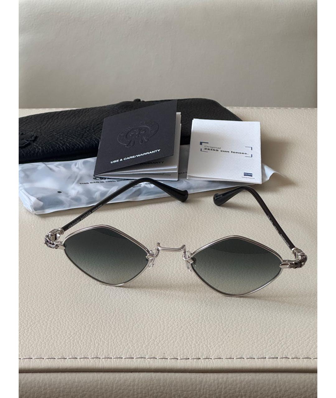 CHROME HEARTS Голубые металлические солнцезащитные очки, фото 2