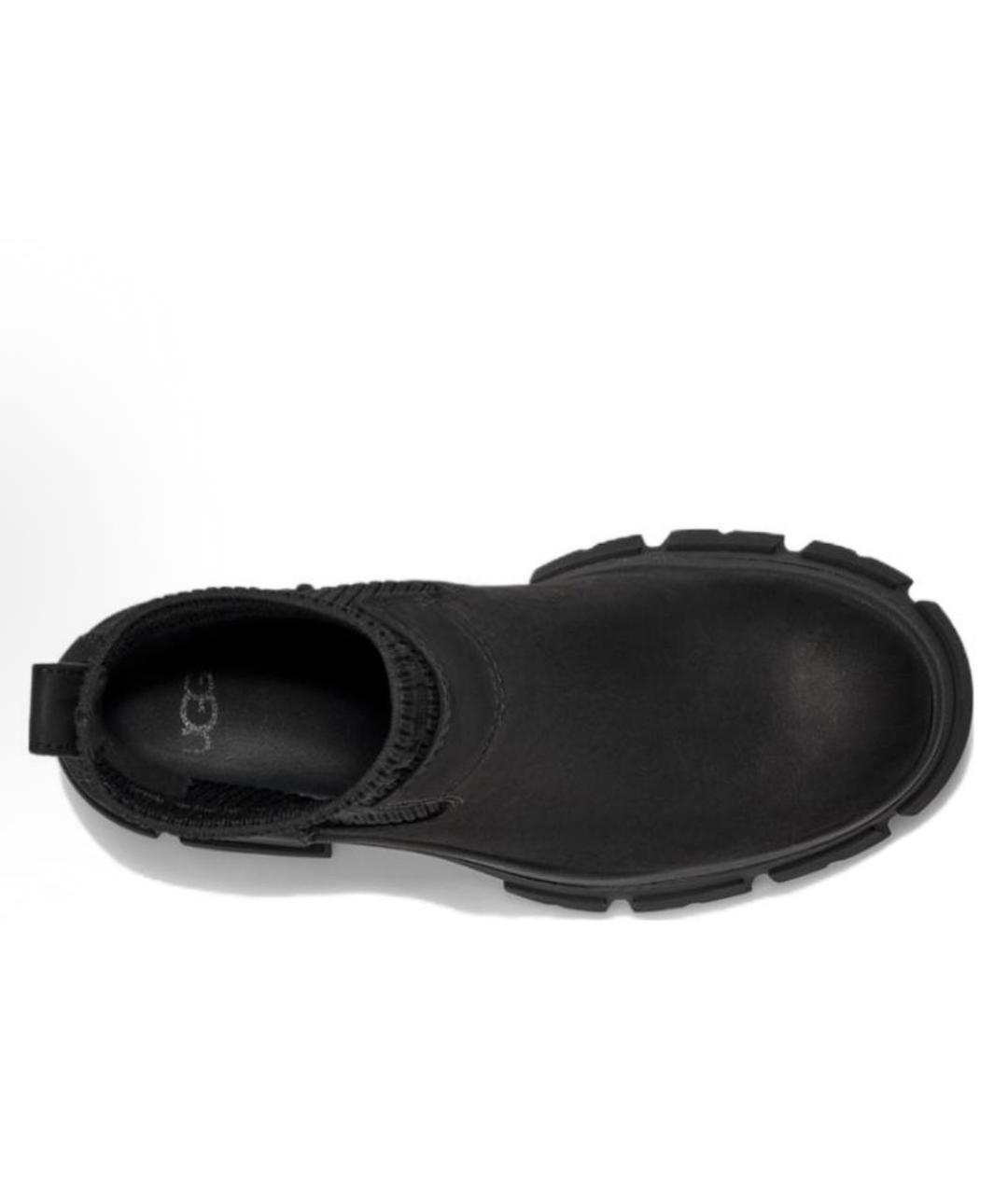 UGG AUSTRALIA Черные кожаные ботильоны, фото 2