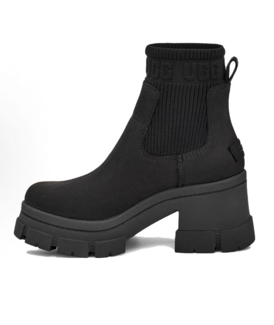 UGG AUSTRALIA Черные кожаные ботильоны, фото 5