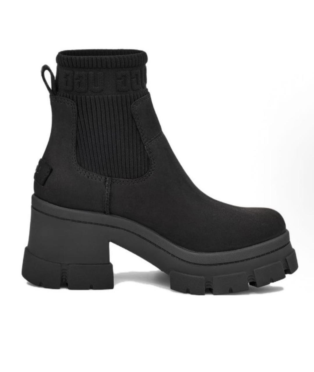 UGG AUSTRALIA Черные кожаные ботильоны, фото 1