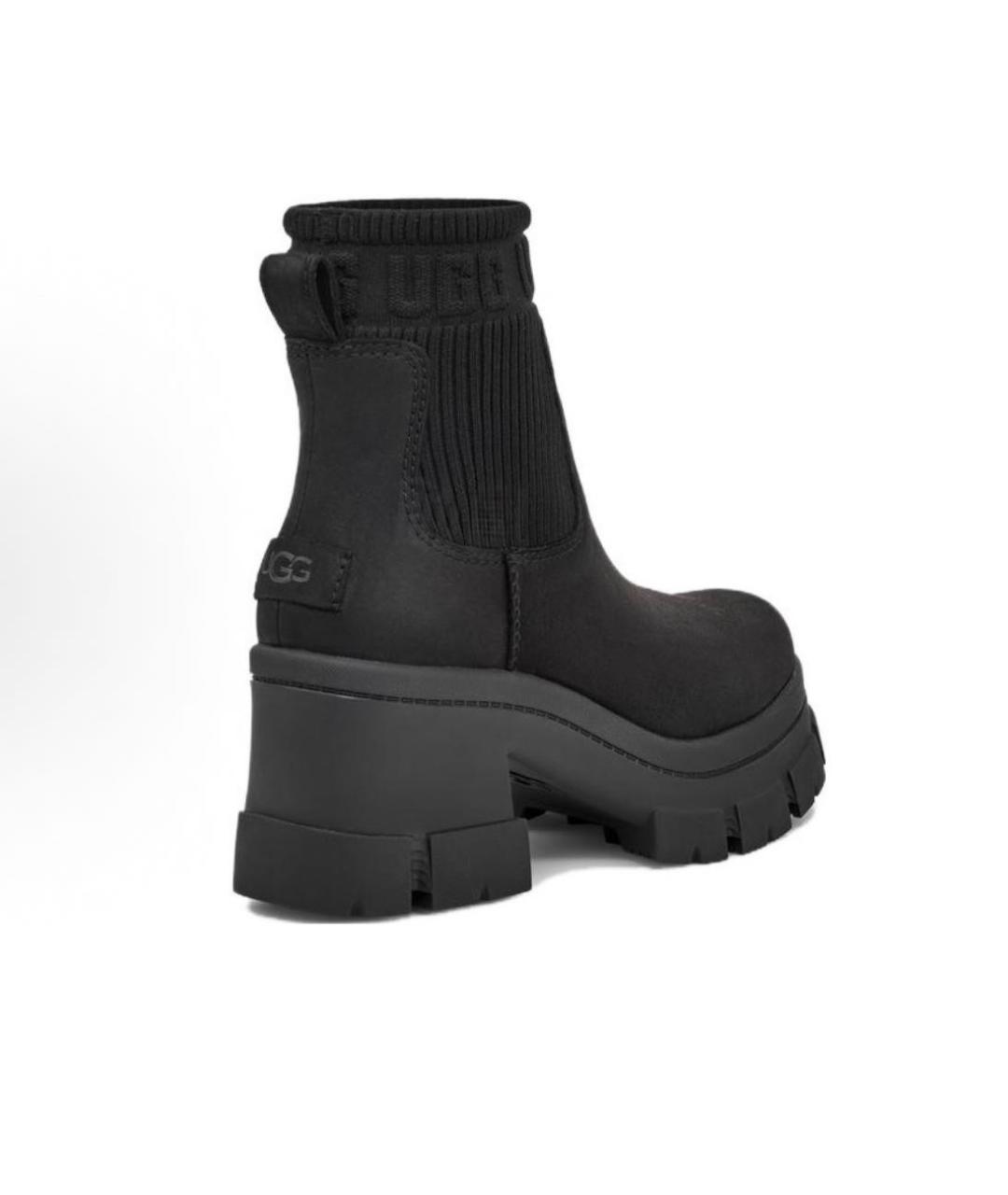 UGG AUSTRALIA Черные кожаные ботильоны, фото 3