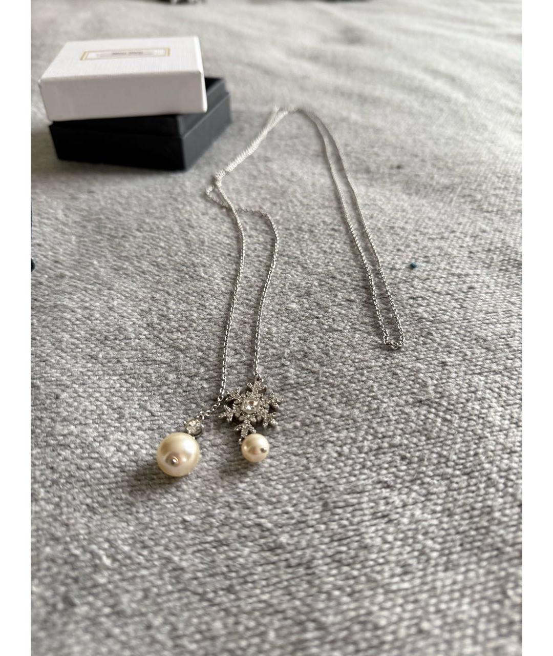 MIU MIU Серебряное металлическое колье, фото 6