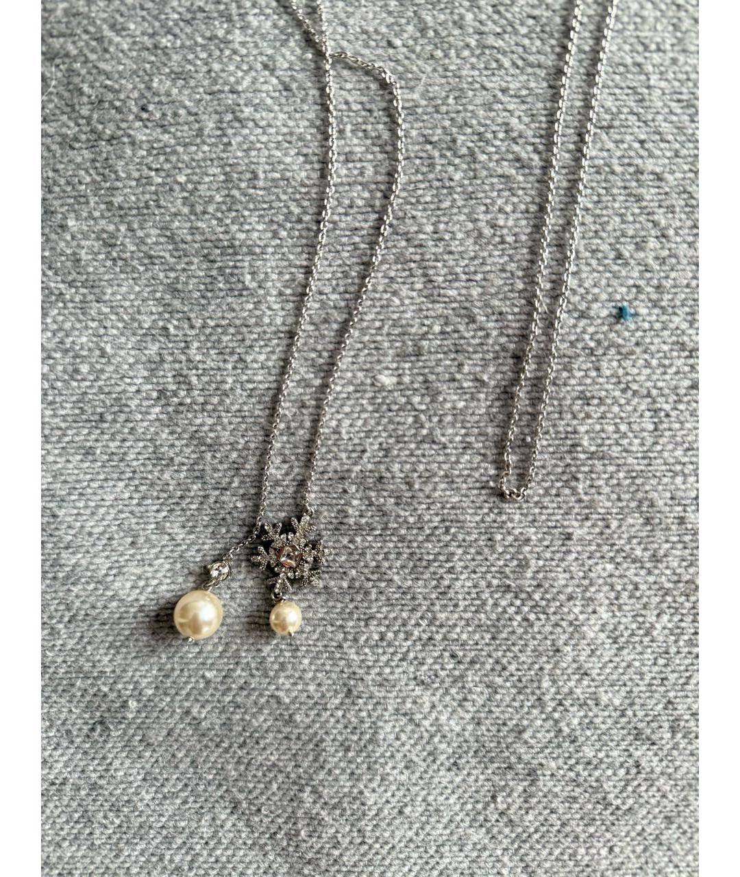 MIU MIU Серебряное металлическое колье, фото 9