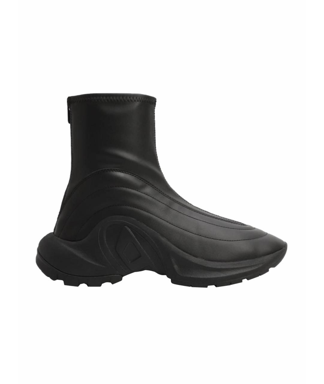DIESEL Черные кроссовки из искусственной кожи, фото 1