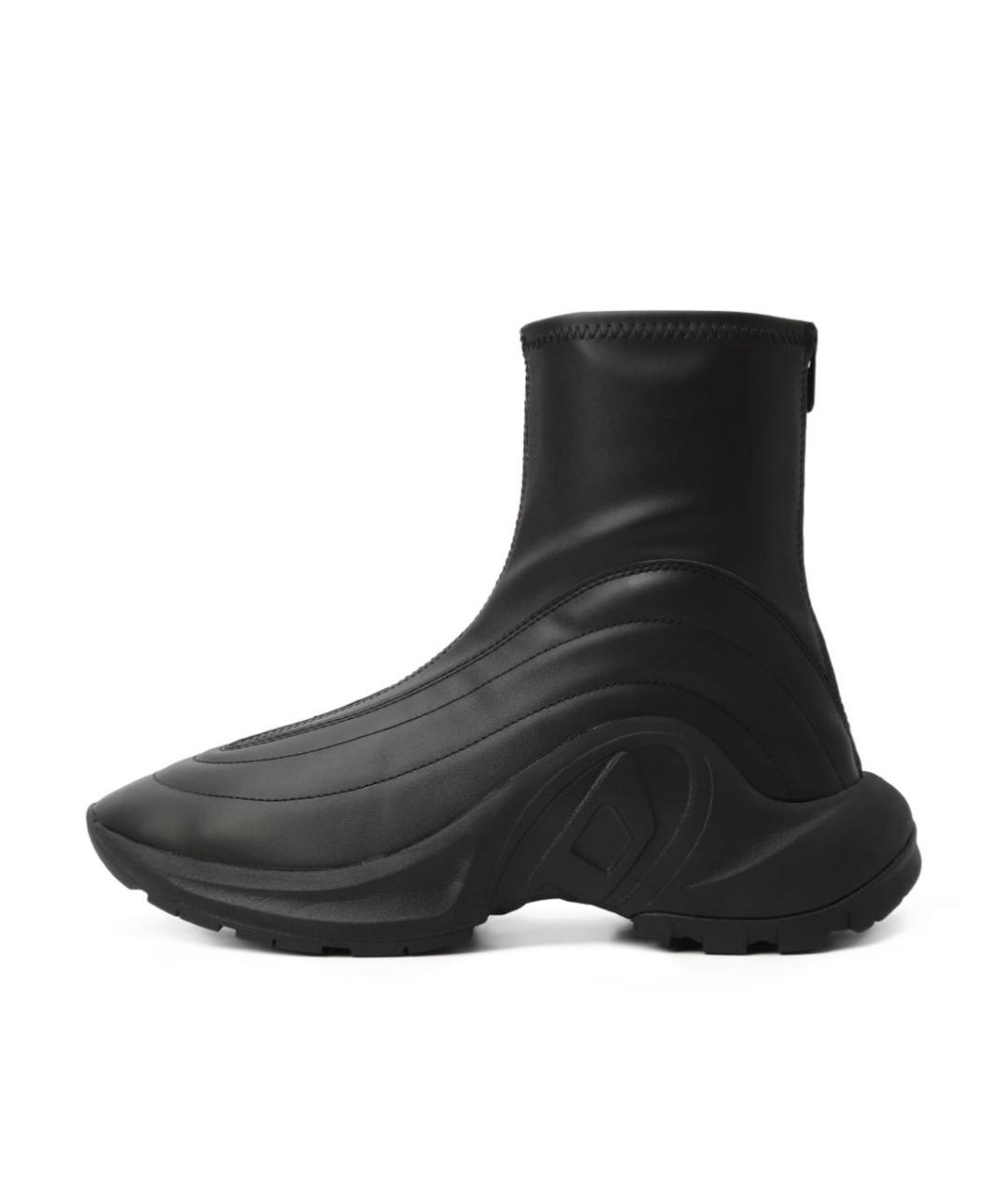 DIESEL Черные кроссовки из искусственной кожи, фото 9