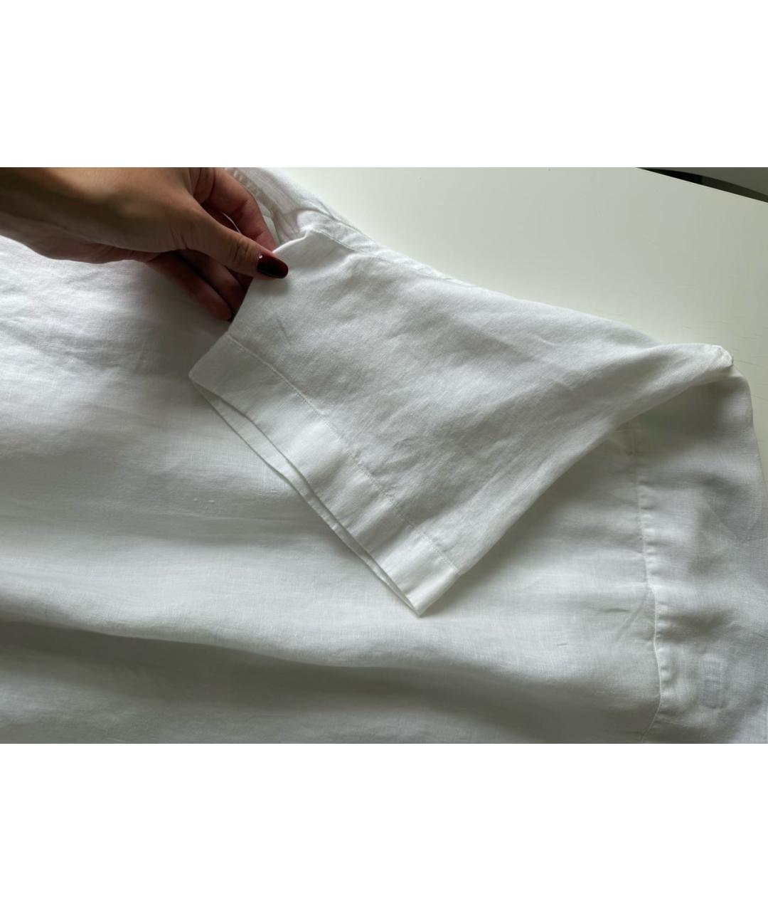 BRIONI Белая льняная классическая рубашка, фото 4