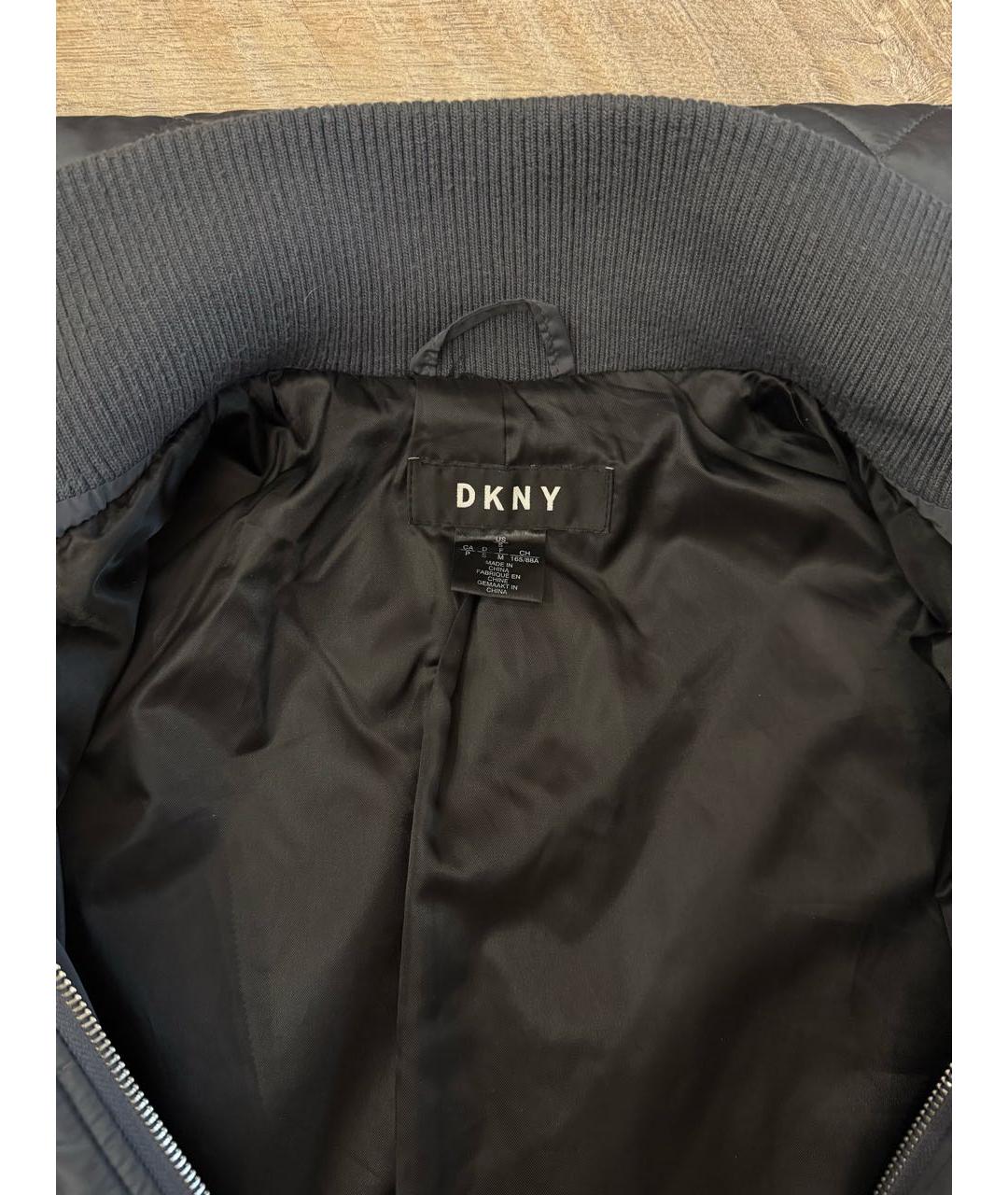 DKNY Антрацитовая полиэстеровая куртка, фото 3