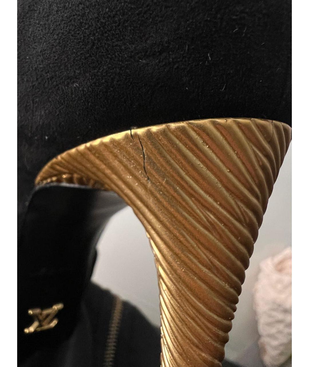 LOUIS VUITTON Черные замшевые туфли, фото 6
