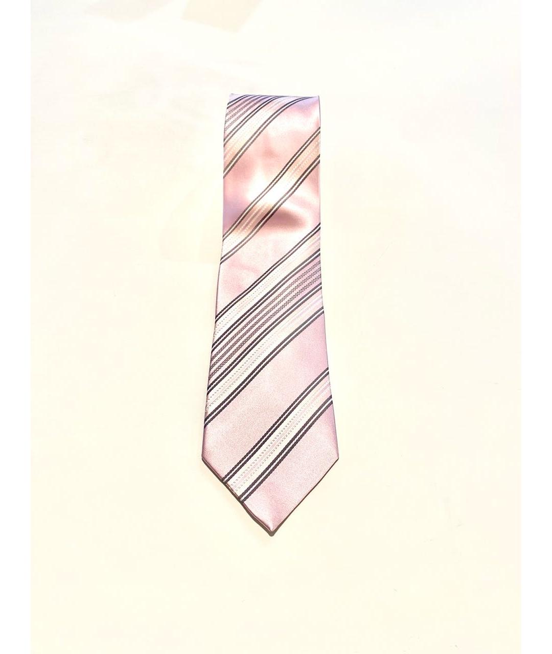 ERMENEGILDO ZEGNA XXX Розовый шелковый галстук, фото 6