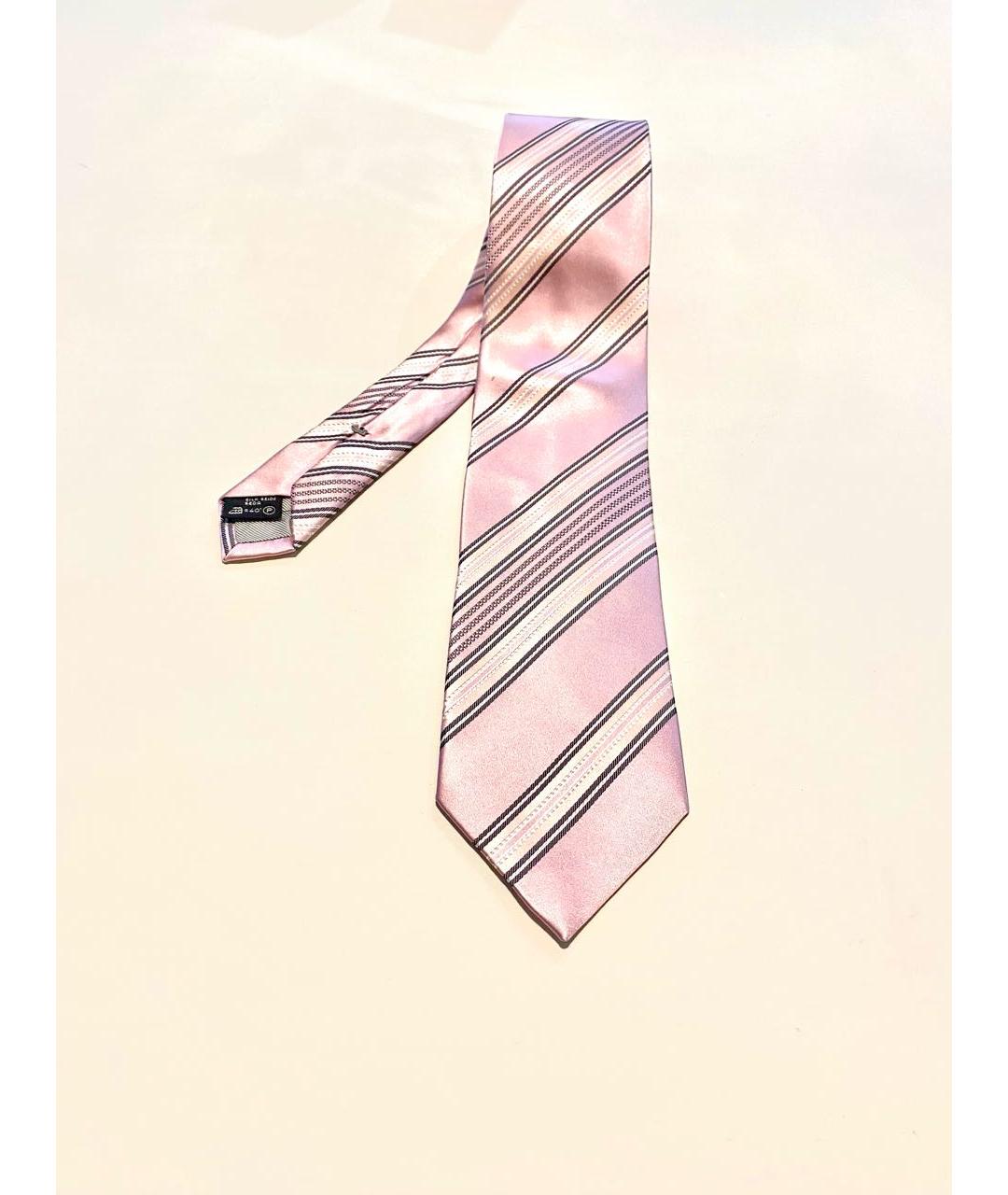 ERMENEGILDO ZEGNA XXX Розовый шелковый галстук, фото 5