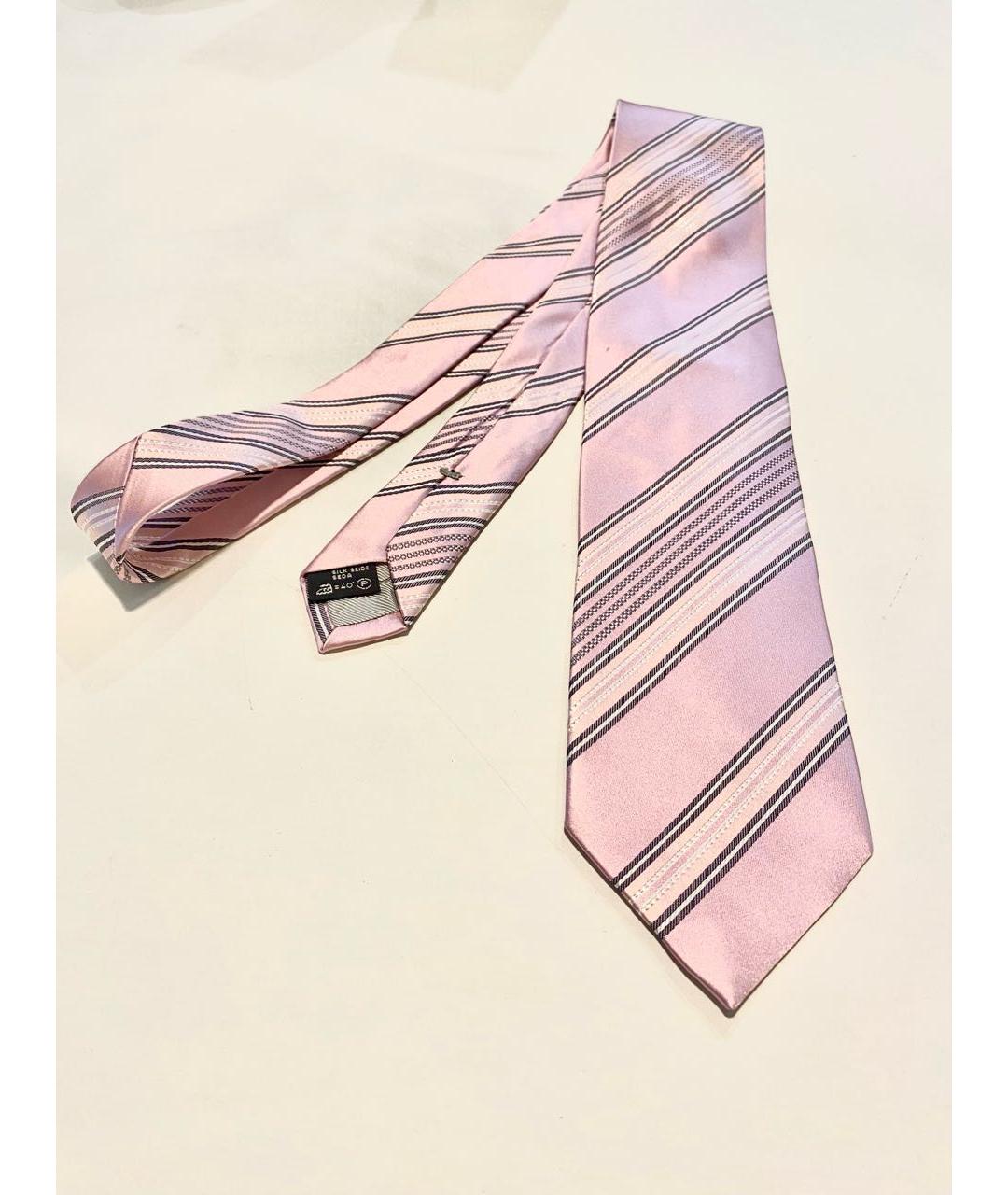 ERMENEGILDO ZEGNA XXX Розовый шелковый галстук, фото 2