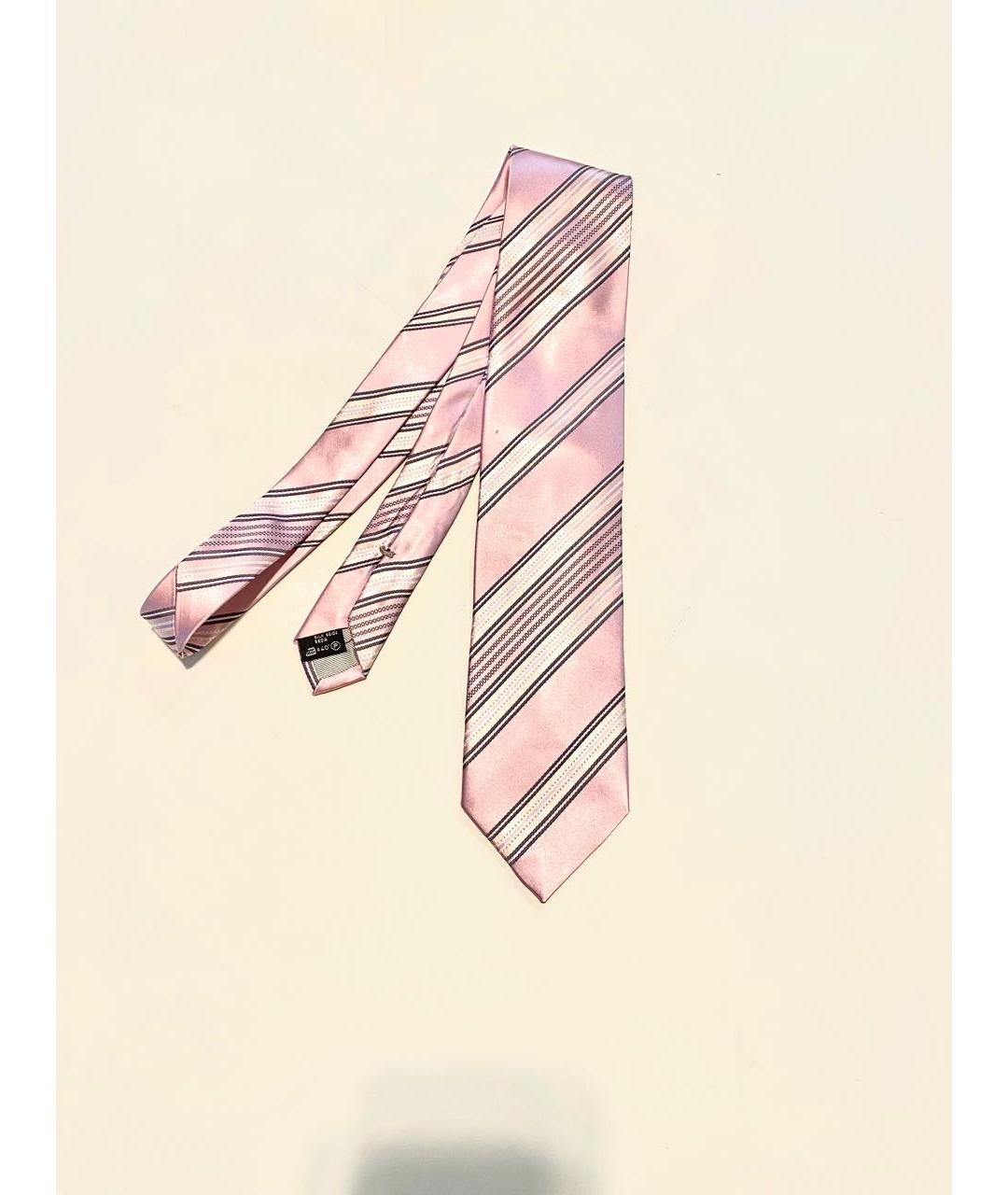ERMENEGILDO ZEGNA XXX Розовый шелковый галстук, фото 7