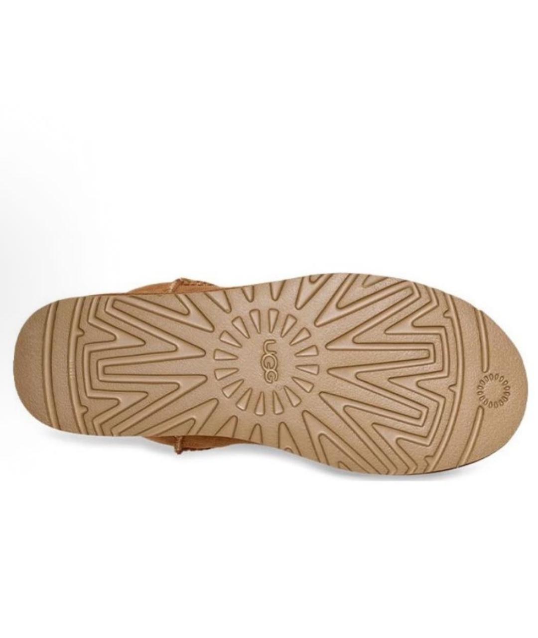 UGG AUSTRALIA Коричневые замшевые низкие ботинки, фото 4