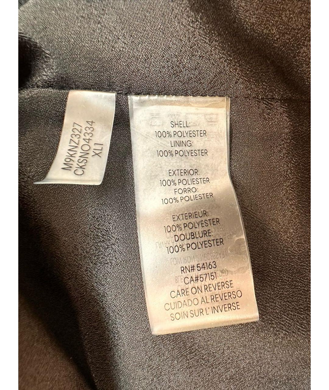 CALVIN KLEIN Бежевая шифоновая юбка миди, фото 6