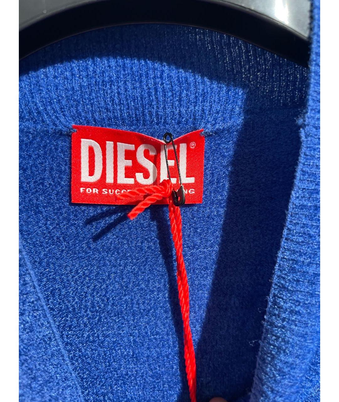 DIESEL Синее вискозное повседневное платье, фото 3