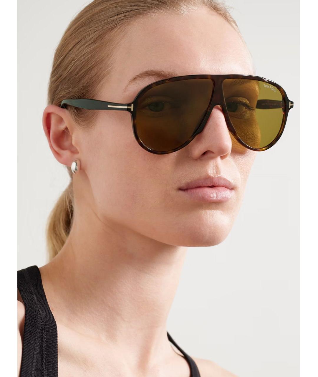 TOM FORD Черные пластиковые солнцезащитные очки, фото 2
