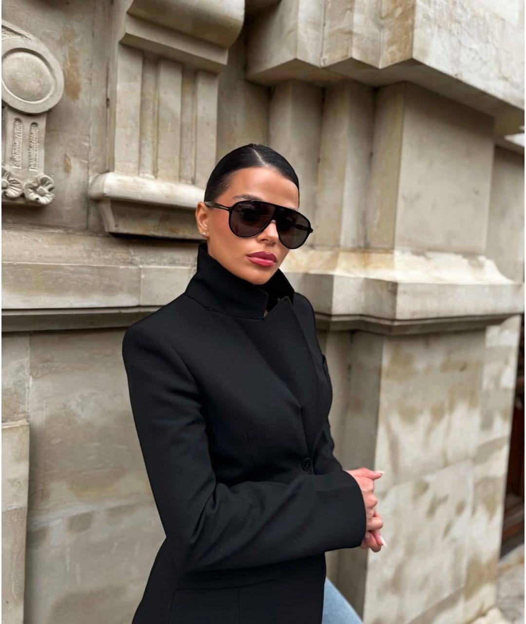 TOM FORD Черные пластиковые солнцезащитные очки, фото 2