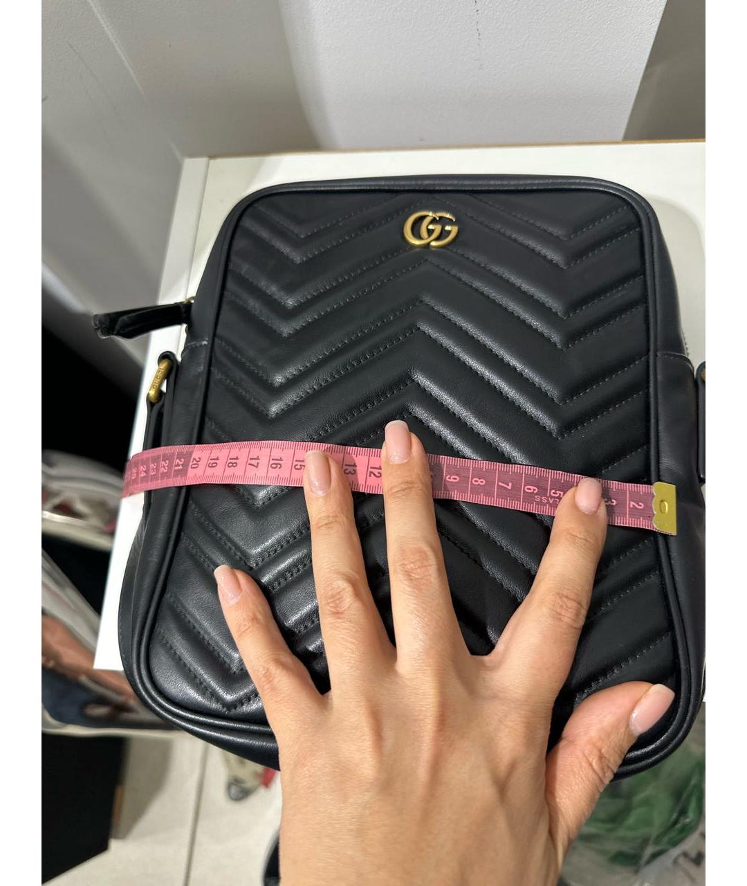 GUCCI Черная кожаная сумка на плечо, фото 8