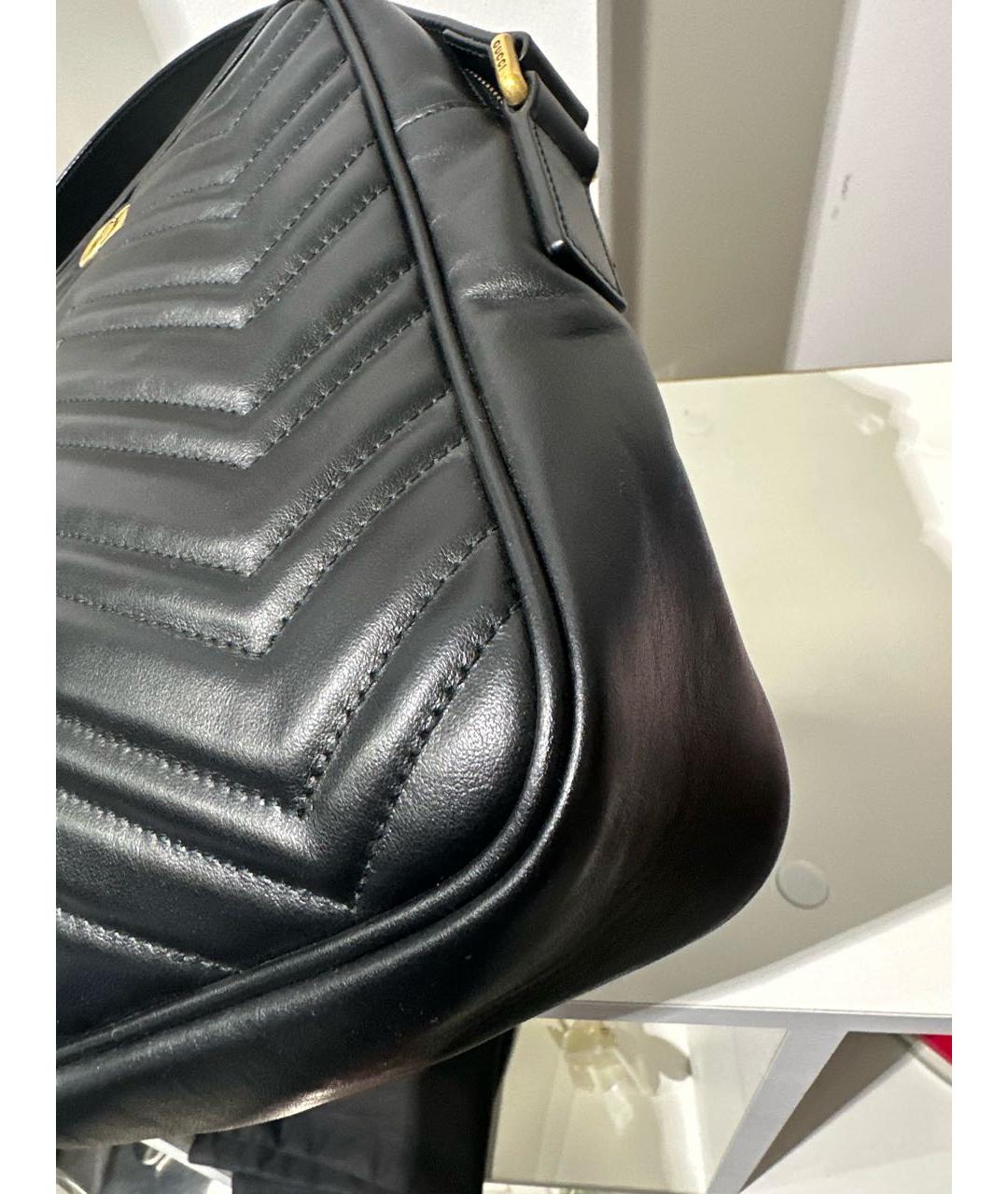 GUCCI Черная кожаная сумка на плечо, фото 5