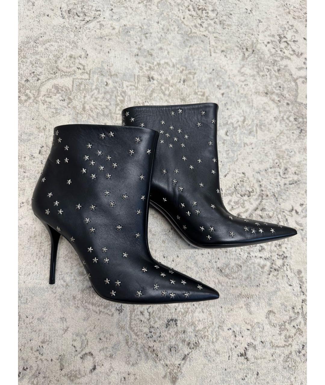 SAINT LAURENT Черные кожаные ботильоны, фото 5