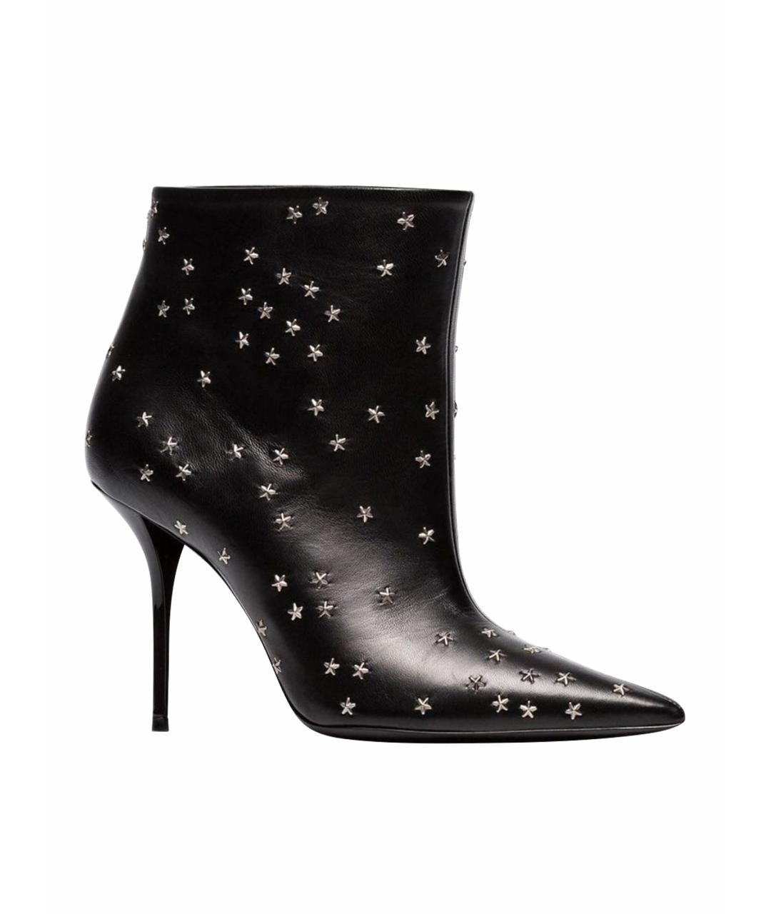 SAINT LAURENT Черные кожаные ботильоны, фото 1