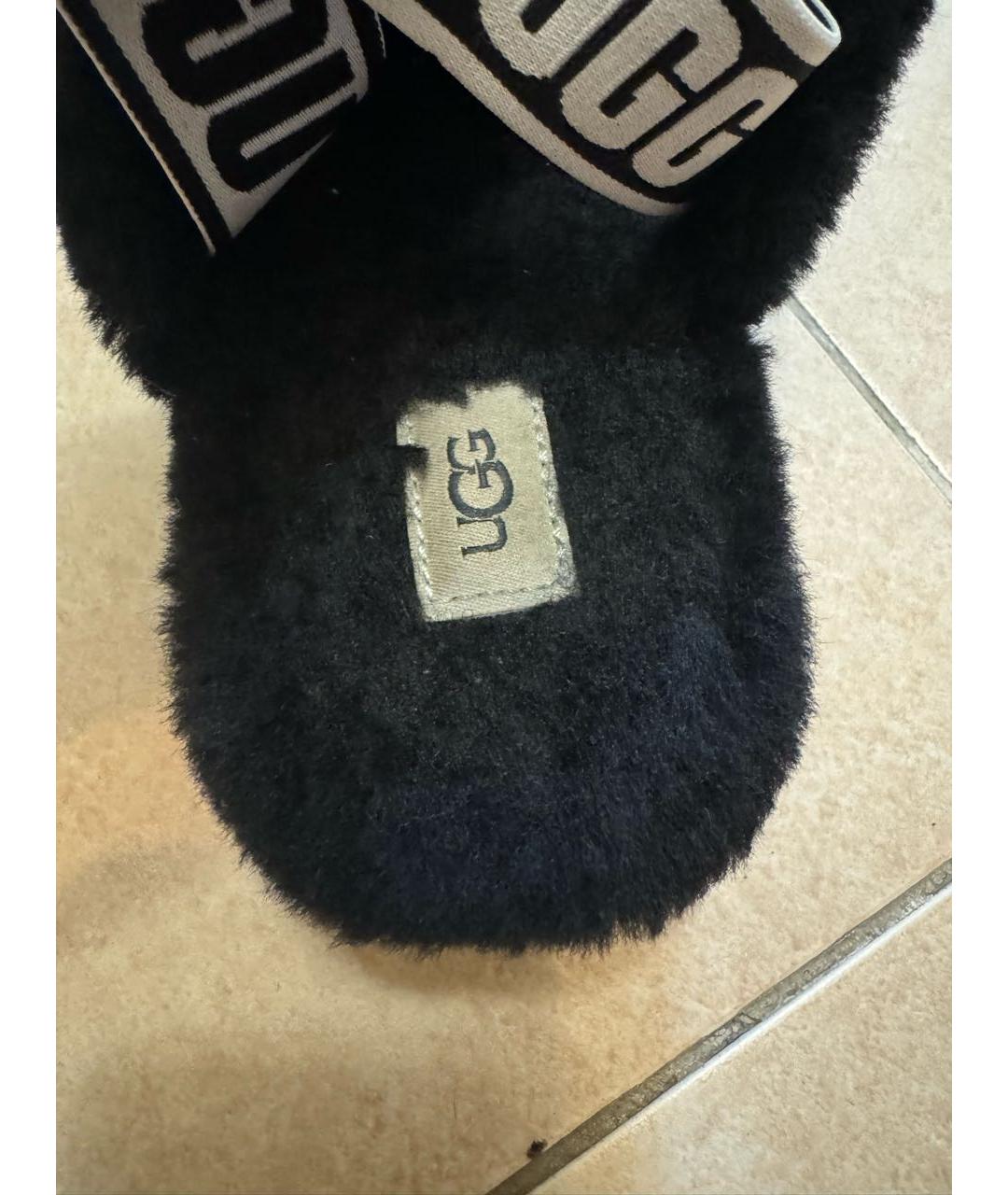 UGG AUSTRALIA Черные шлепанцы, фото 5