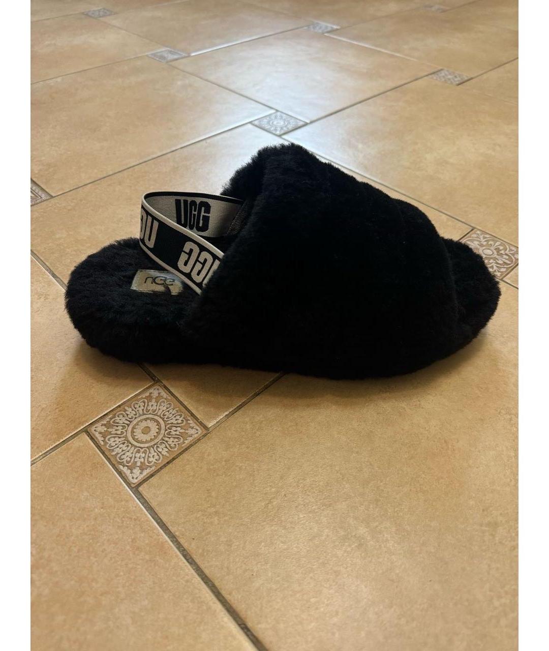 UGG AUSTRALIA Черные шлепанцы, фото 8